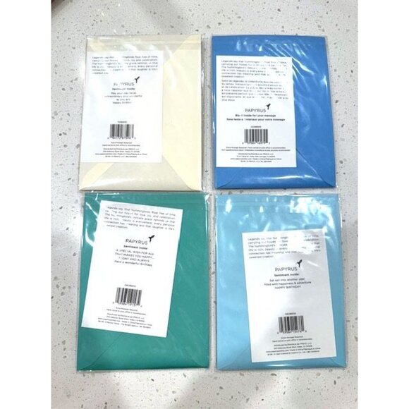 NWT set of 4 Papyrus Birthday Nautical & Tropical Themes w/ Matching Envelopes - Picture 2 of 10